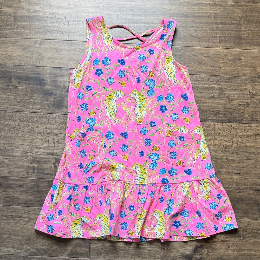 Lilly Pulitzer Pink and Blue Floral Kids Dress